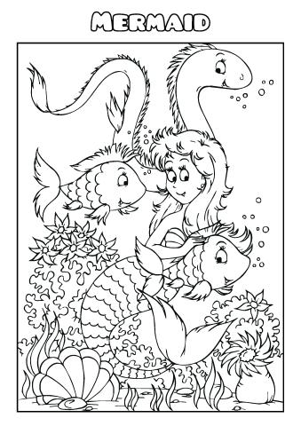 Download mermaid coloring pages, create your own mermaid coloring book